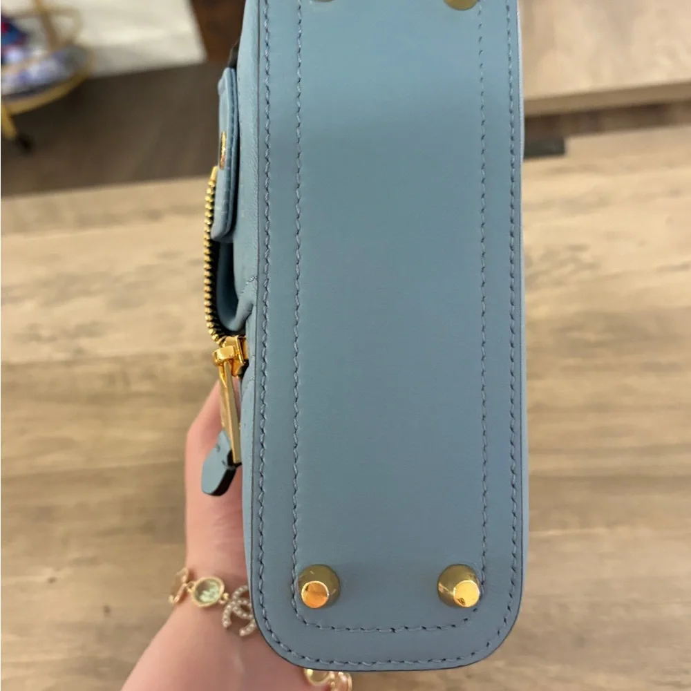 Moschino Blue Mini Biker Jacket Bag - Picture 4 of 11